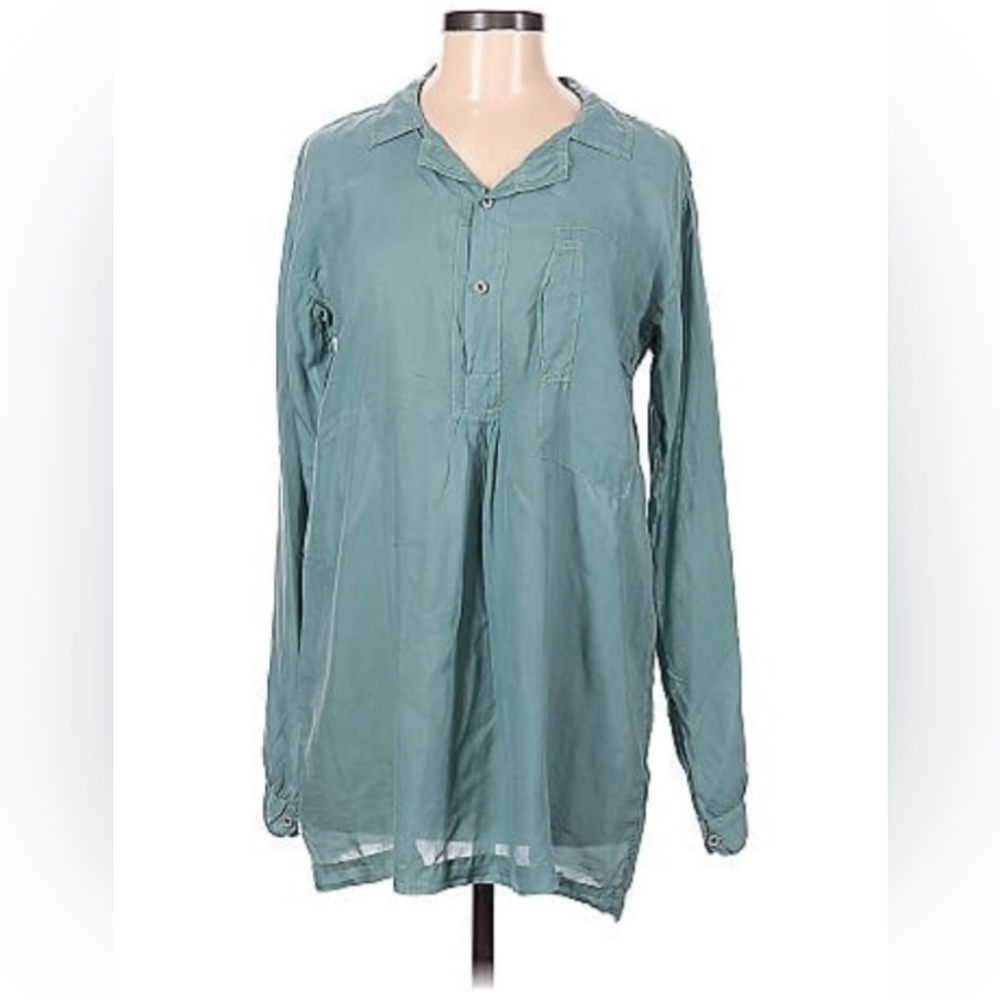 Pete & Greta Johnny Was Long Sleeve Silk Top, Size Small, NWT